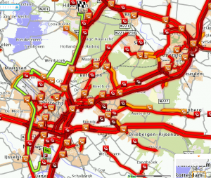 De files rond 17:00uur